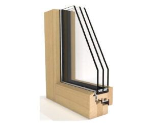 Ventana de madera de hoja oculta plus