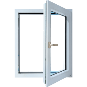 png de una ventana de aluminio blanca